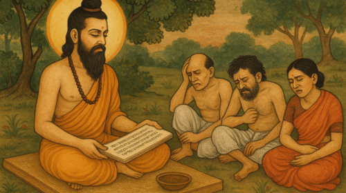 वेदाचार्य रोगों का आत्मिक समाधान बताते हुए